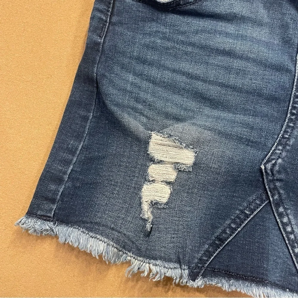 Girl’s Justice Denim Overall Skirt with Red Bandana Straps Size 10